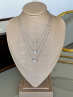 Colar Esme Moissanite 5mm Prata 925
