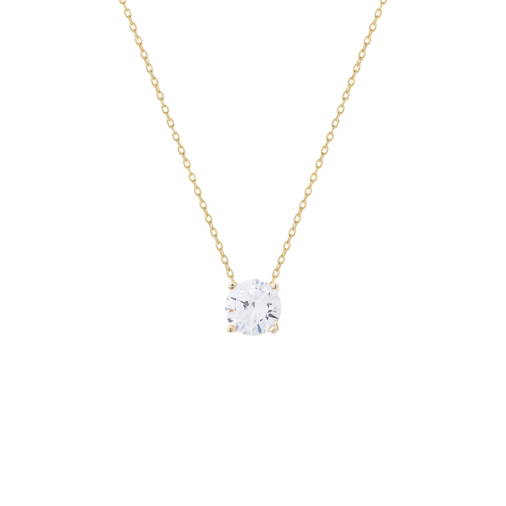 Colar Clair Zircônia Cristal 3mm Prata 925