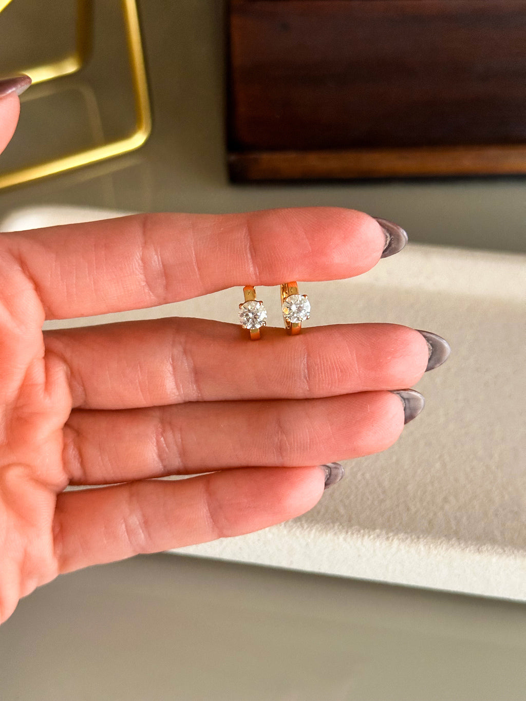 Brinco Argola Nick Moissanite Prata 925