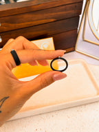 Anel Silicone Black Moissanite Prata 925