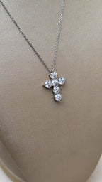 Colar Cruz Moissanite Prata 925