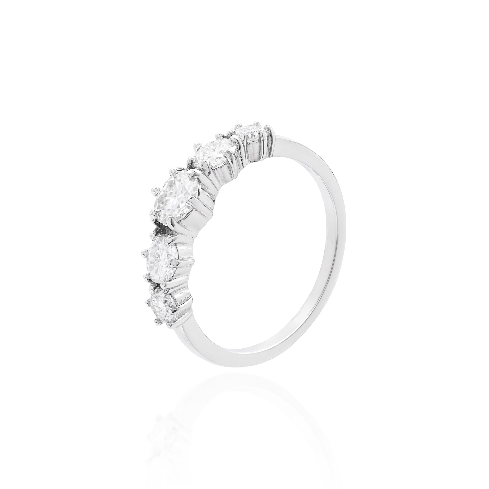 Anel Paola Moissanite Prata 925