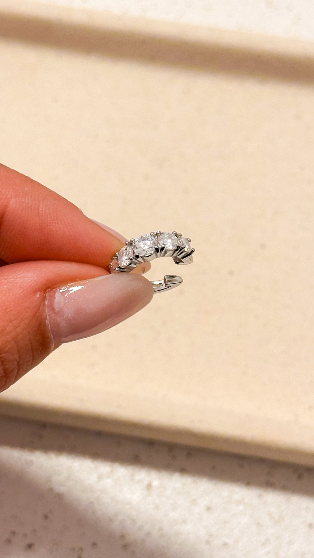Piercing Moissanite Prata 925
