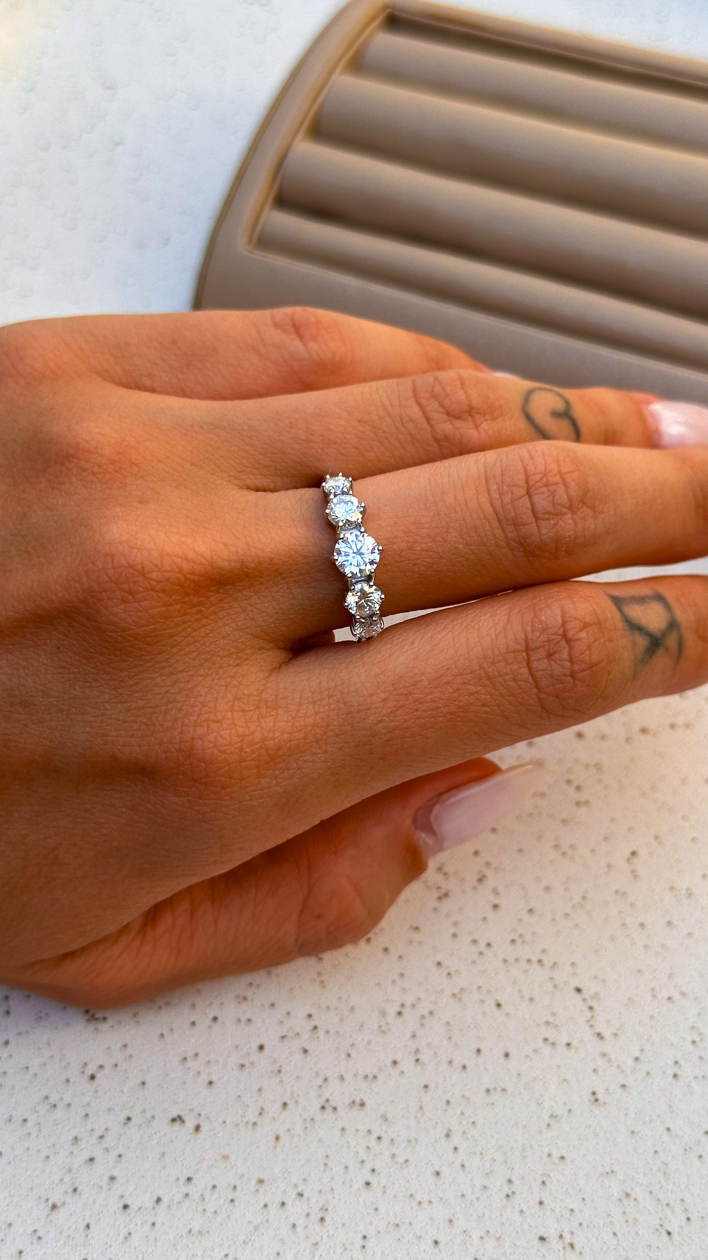 Anel Paola Moissanite Prata 925