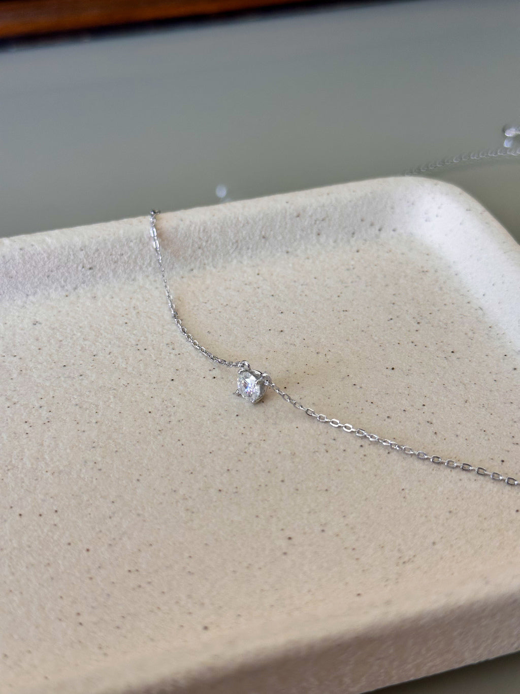 Colar Esme Moissanite 5mm Prata 925