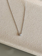 Colar Clair Zircônia Cristal 3mm Prata 925