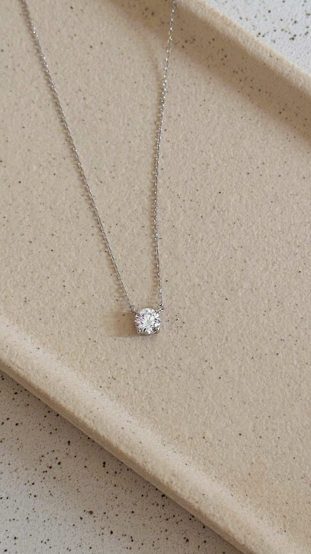 Colar Clair Zircônia Cristal 6mm Prata 925