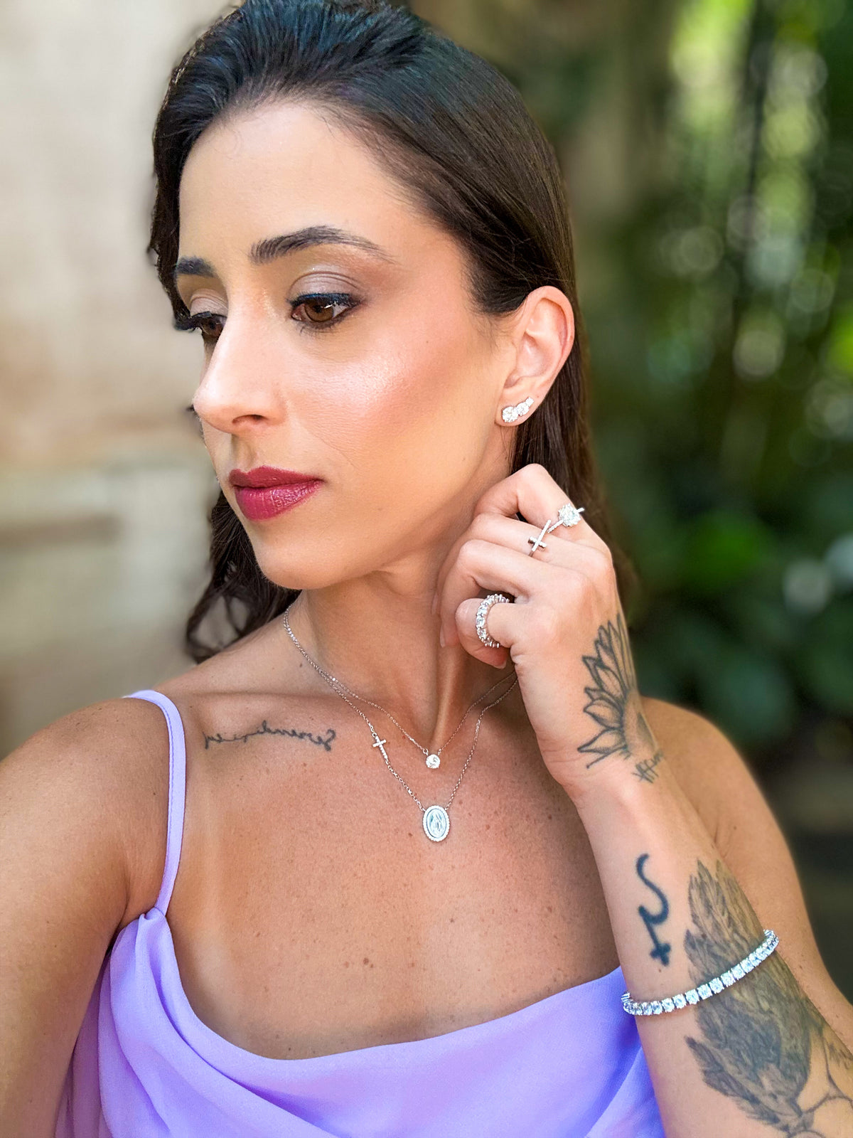 Brinco Earcuff Marina Moissanite Prata 925