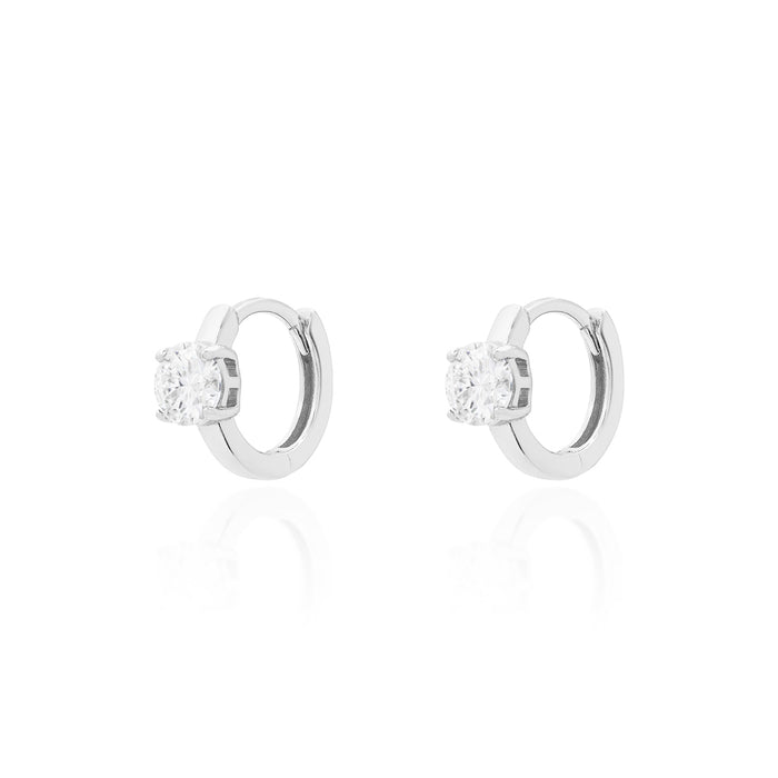 Brinco Argola Nick Moissanite Prata 925