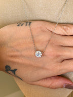 Colar Esme Moissanite 8mm Prata 925