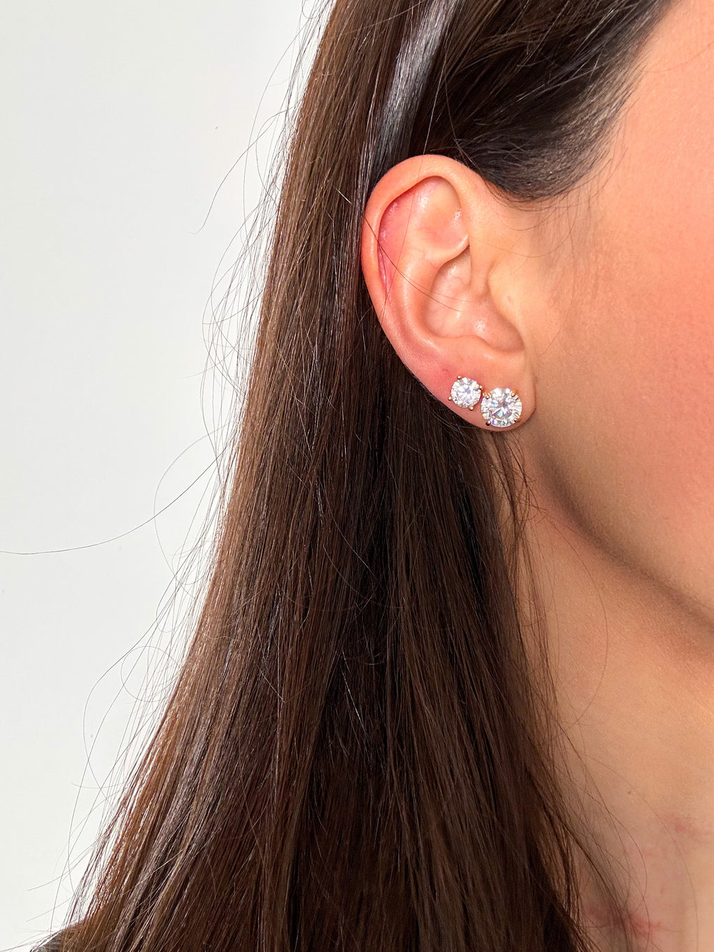 Brinco Clair Zircônia Cristal 6mm Prata 925