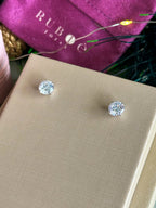 Brinco Clair Zircônia Cristal 8mm Prata 925