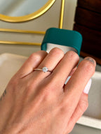 Anel Solitário Moissanite 5mm Prata 925
