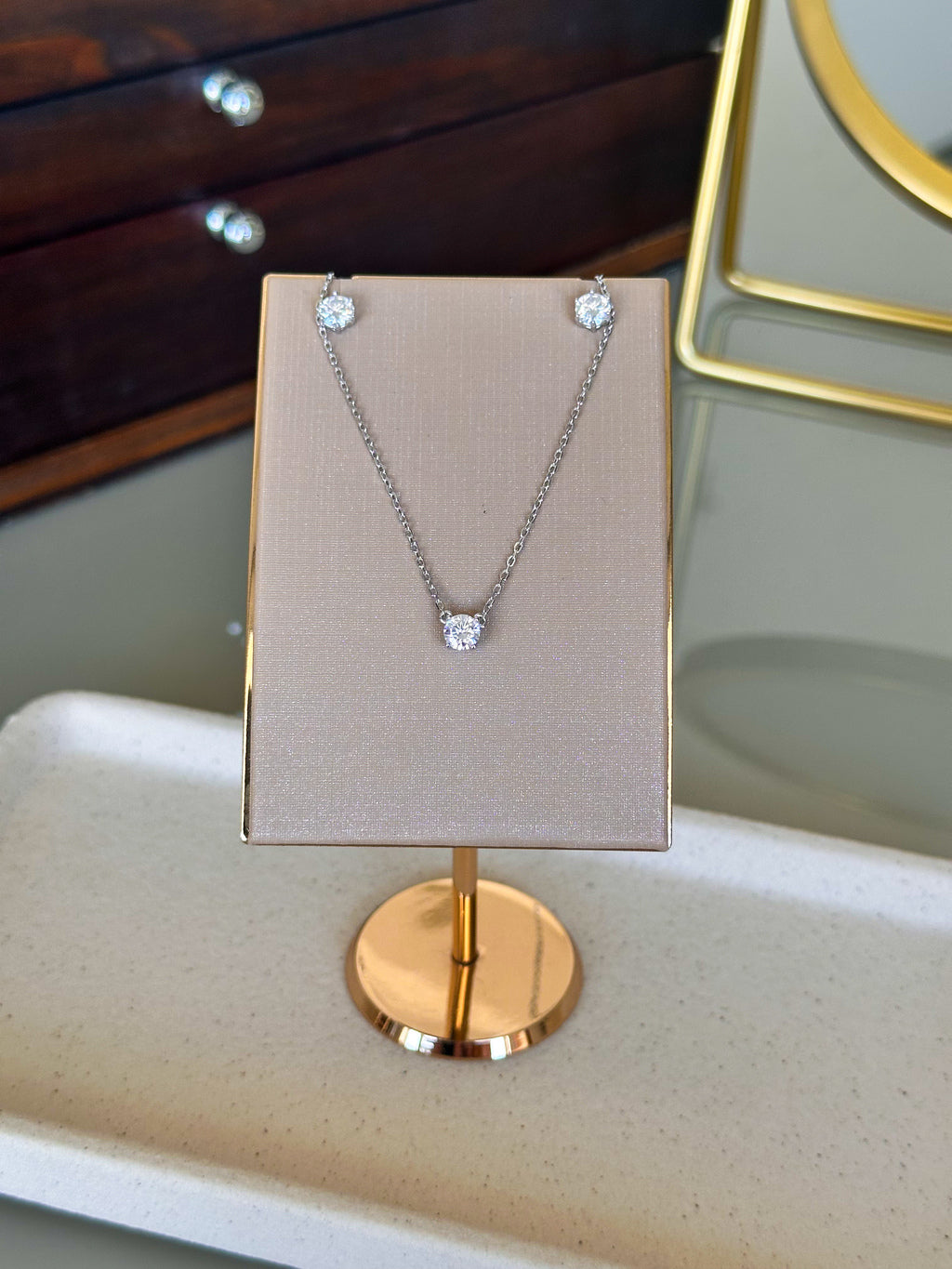 Colar Esme Moissanite 5mm Prata 925