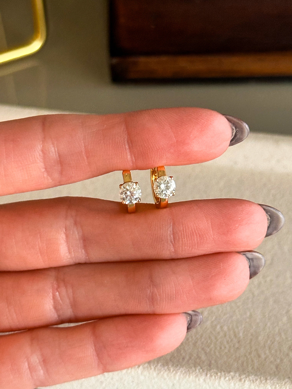 Brinco Argola Nick Moissanite Prata 925