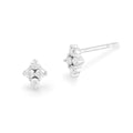 Brinco Laila Moissanite Prata 925 losango — Rubiê Joias