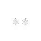 Brinco Esme Moissanite 6,5mm Prata 925
