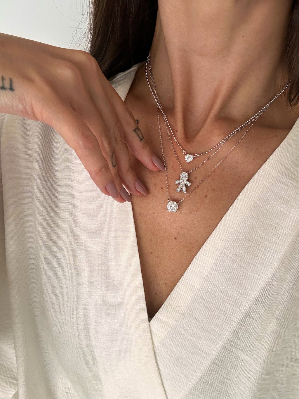 Colar Amelia Moissanite Prata 925