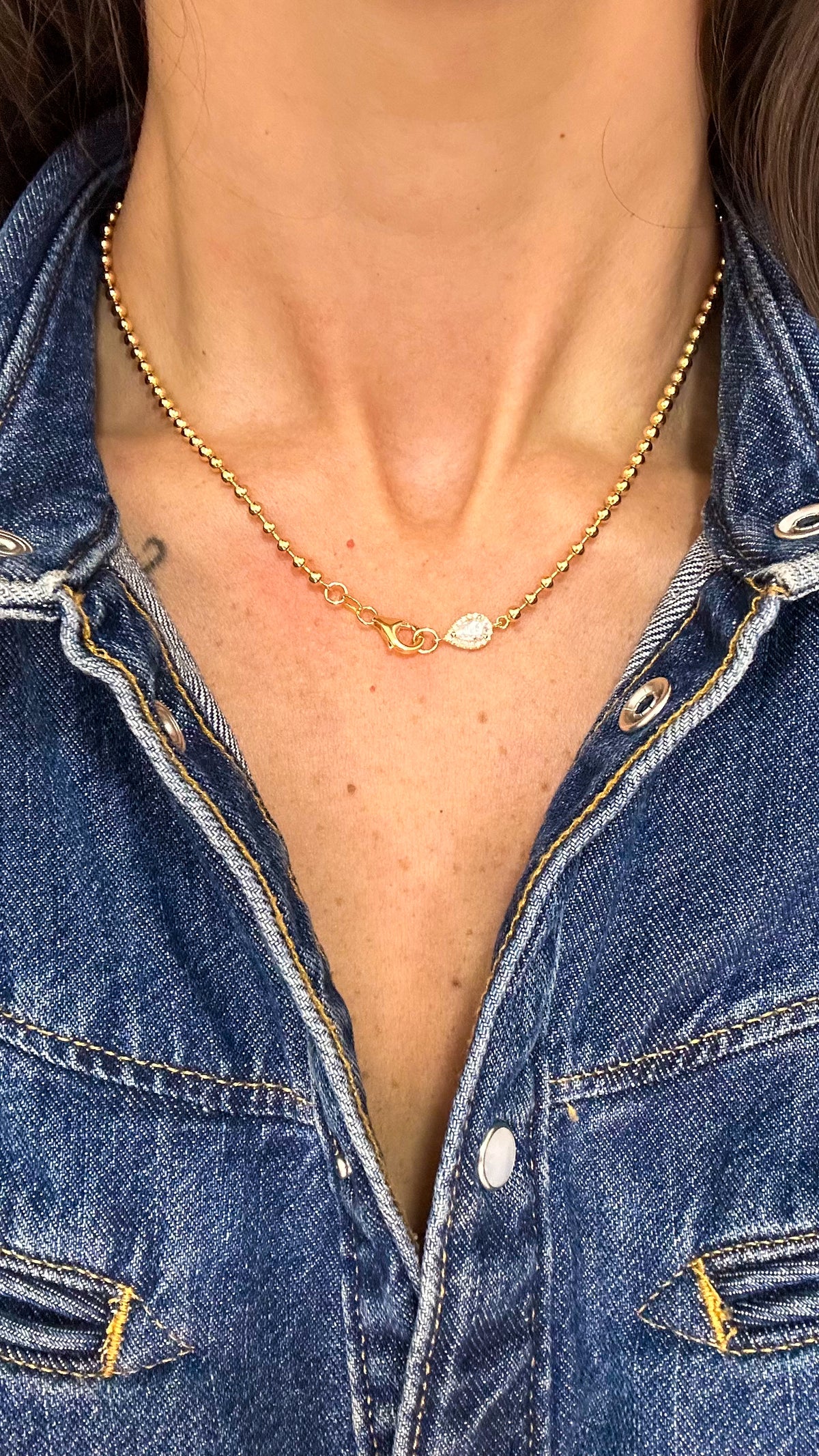 Colar Camile Moissanite Prata 925