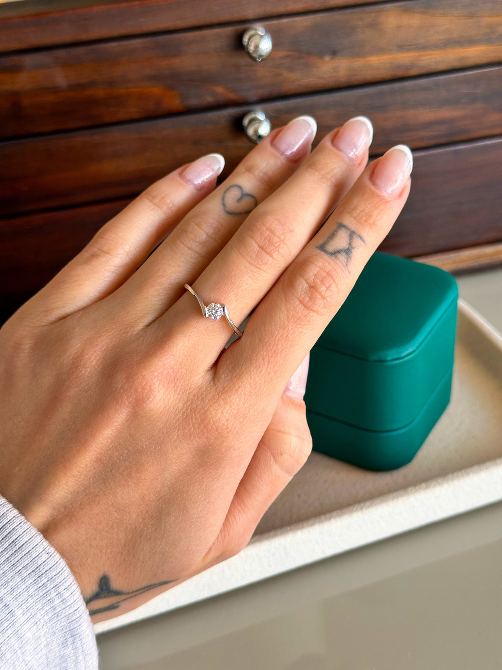 Anel Sollene Moissanite Prata 925