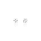 Brinco Portuguese Cut 6mm Moissanite Prata 925