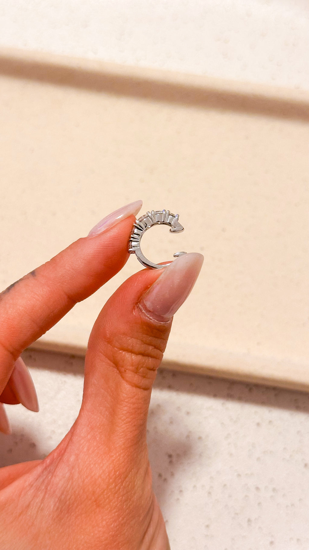 Piercing Moissanite Prata 925