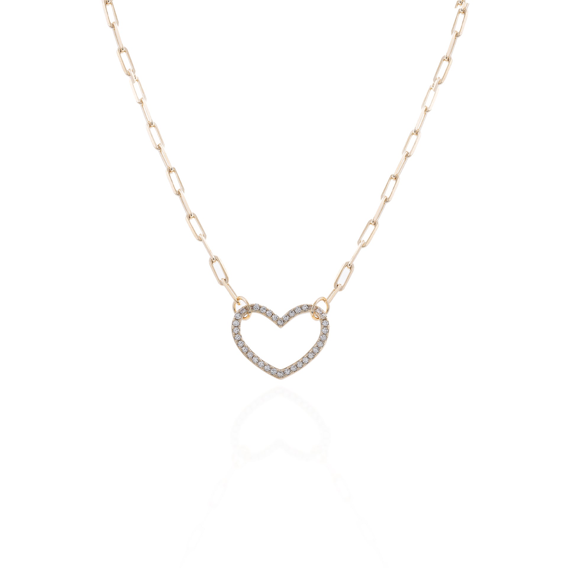 Colar Coração Elos Prata 925