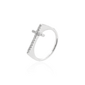 Anel Cruz Moissanite Prata 925