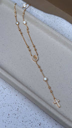 Colar Terço Moissanite Prata 925