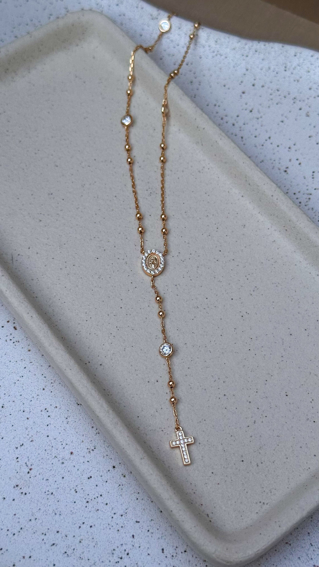 Colar Terço Moissanite Prata 925