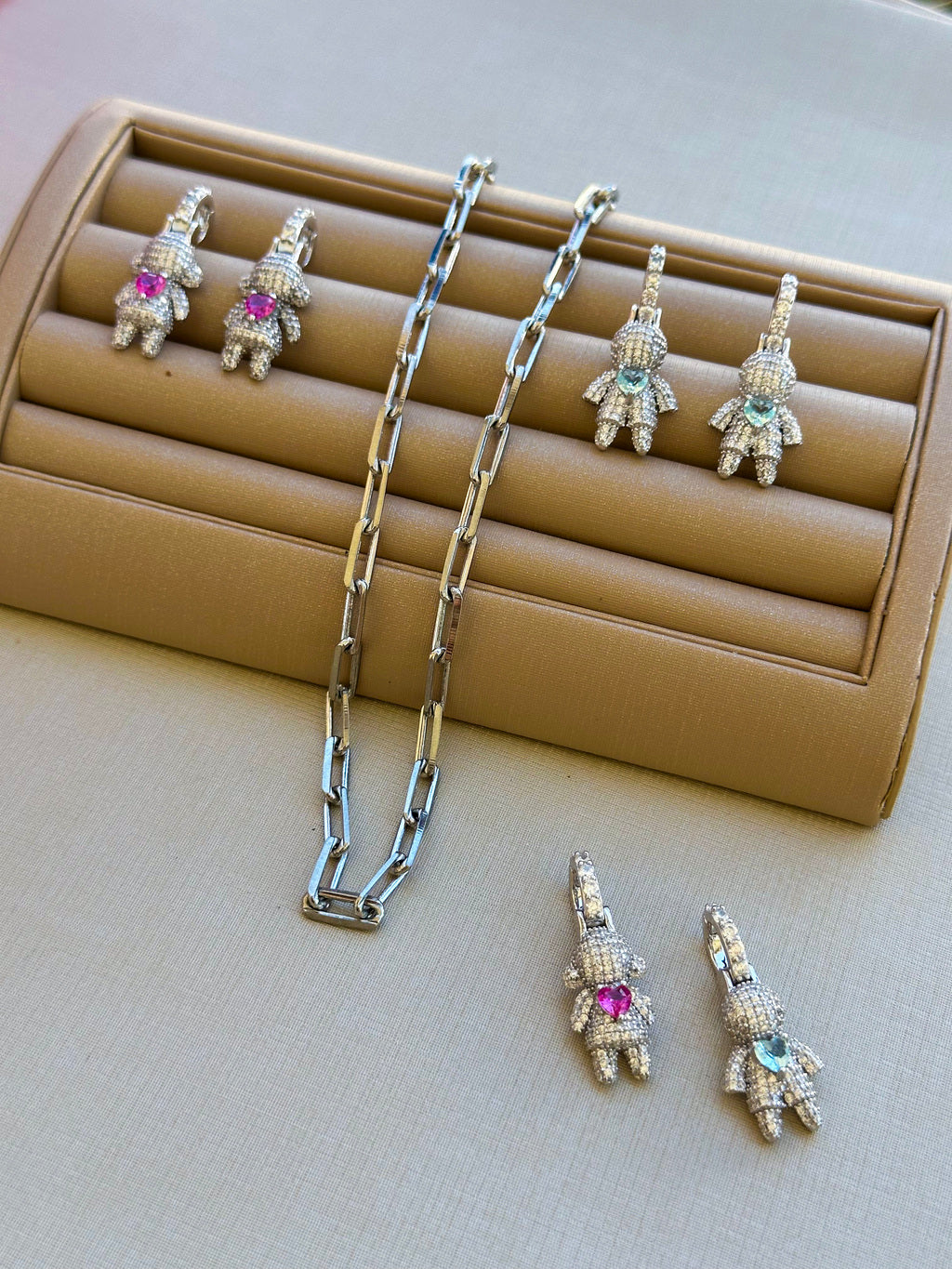 Pingente Pink Prata 925