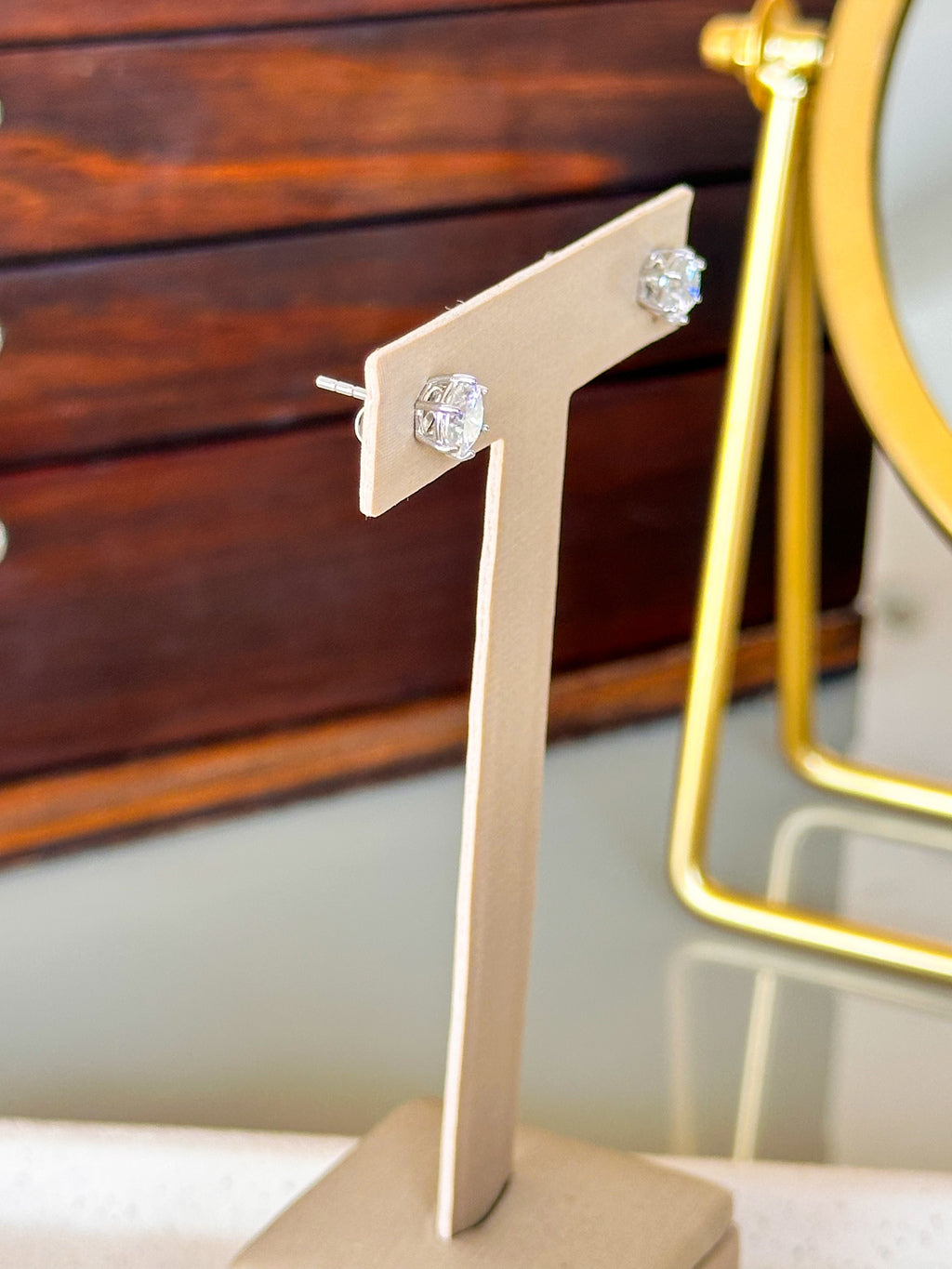 Brinco Esme Moissanite 6,5mm Prata 925