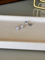 Brinco Esme Moissanite 6,5mm Prata 925