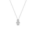 Colar Lia Moissanite Prata 925 pingente menina — Rubiê Joias