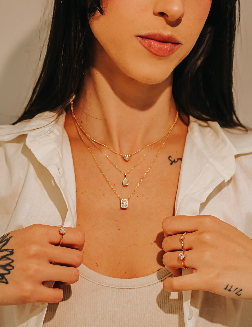 Colar Stella Drop Moissanite Prata 925