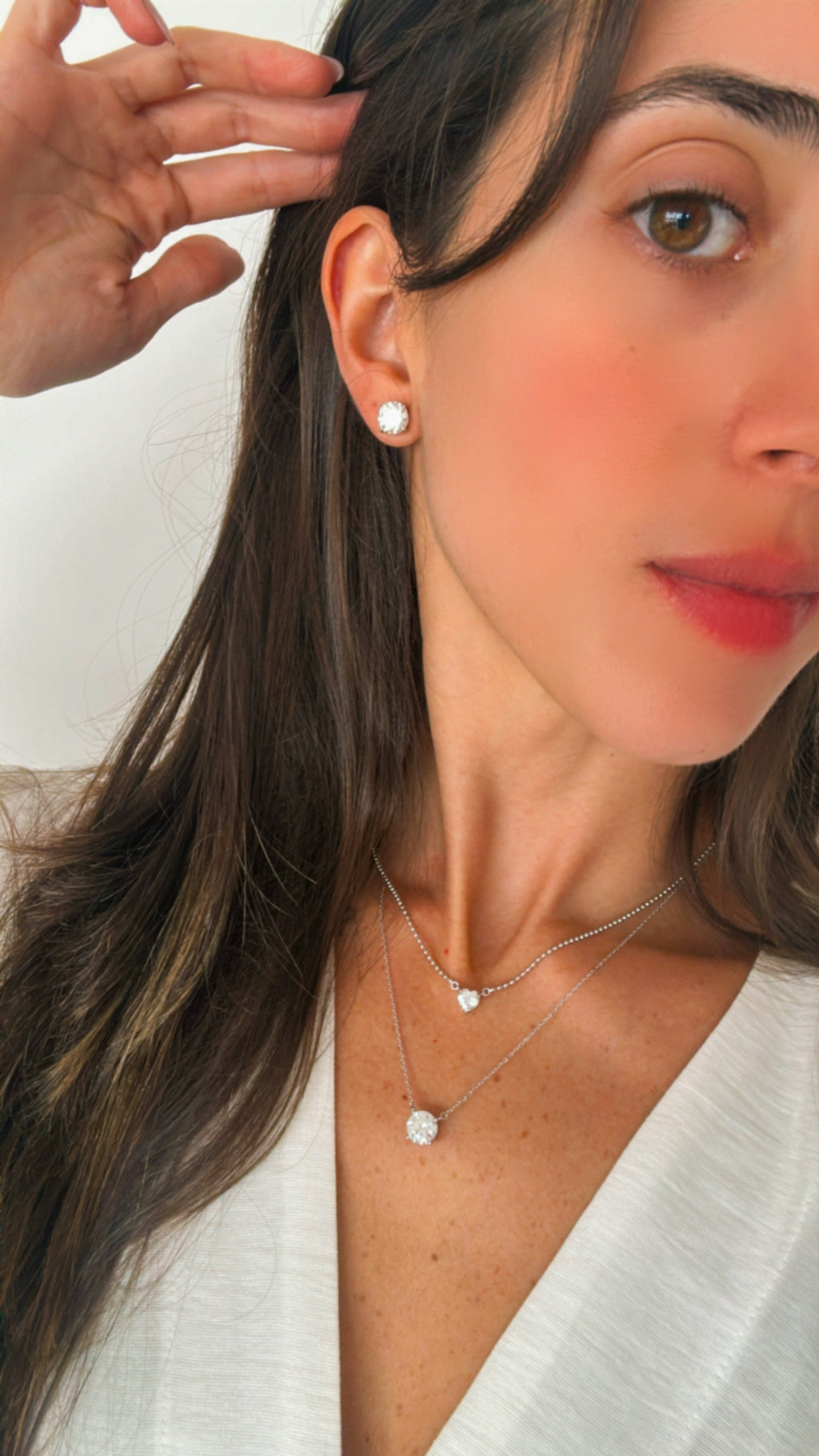 Colar Amelia Moissanite Prata 925