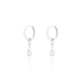 Brinco Argola Pingente Duo Prata 925
