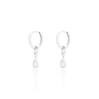 Brinco Argola Pingente Duo Prata 925 round e gota — Rubiê Joias