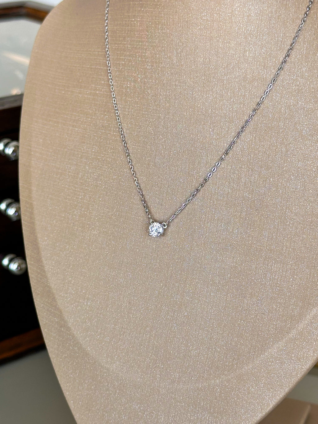Colar Esme Moissanite 5mm Prata 925