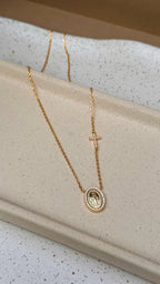 Colar Medalha Nossa Senhora com Cruz Moissanite Prata 925