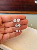 Brinco Esme Moissanite 8mm Prata 925