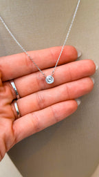 Colar Esme Portuguese Cut 6mm Moissanite Prata 925