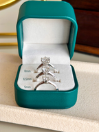 Anel Solitário Moissanite 5mm Prata 925