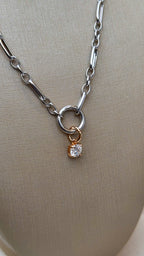 Colar Elos Groumet Moissanite Prata 925