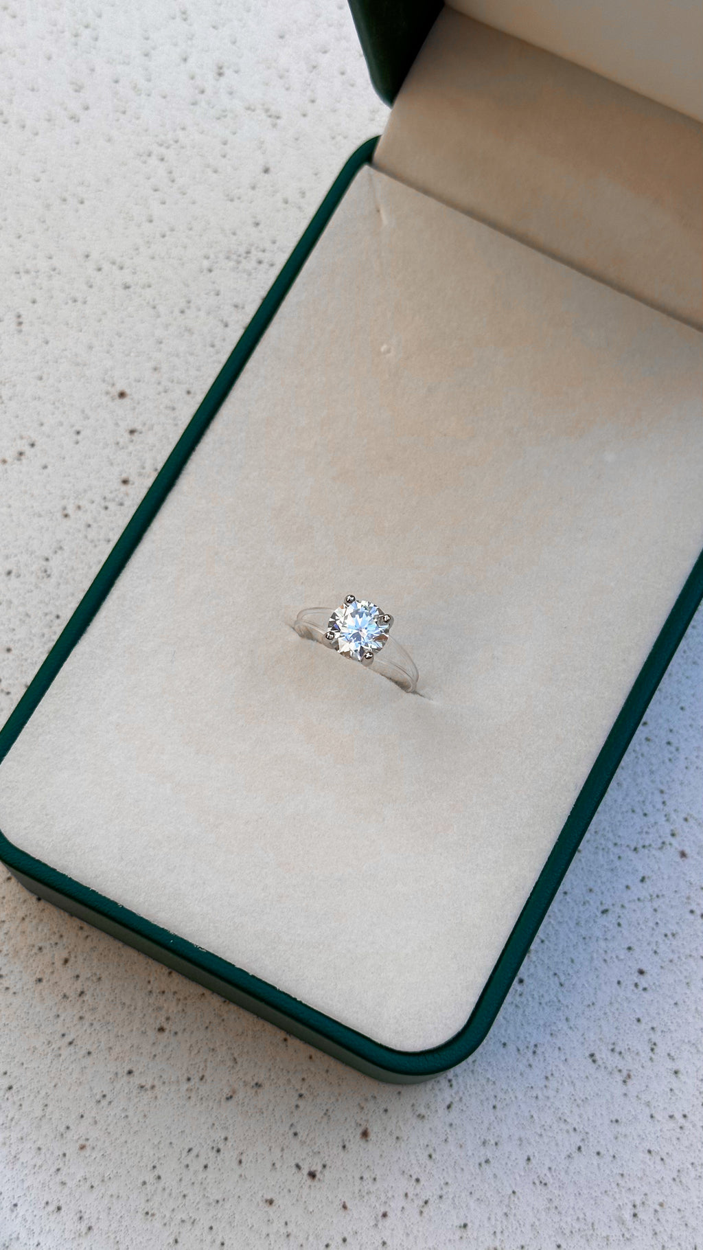 Anel Solitário Nylon 2ct Moissanite Prata 925