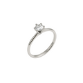 Anel Solitário Moissanite 5mm Prata 925