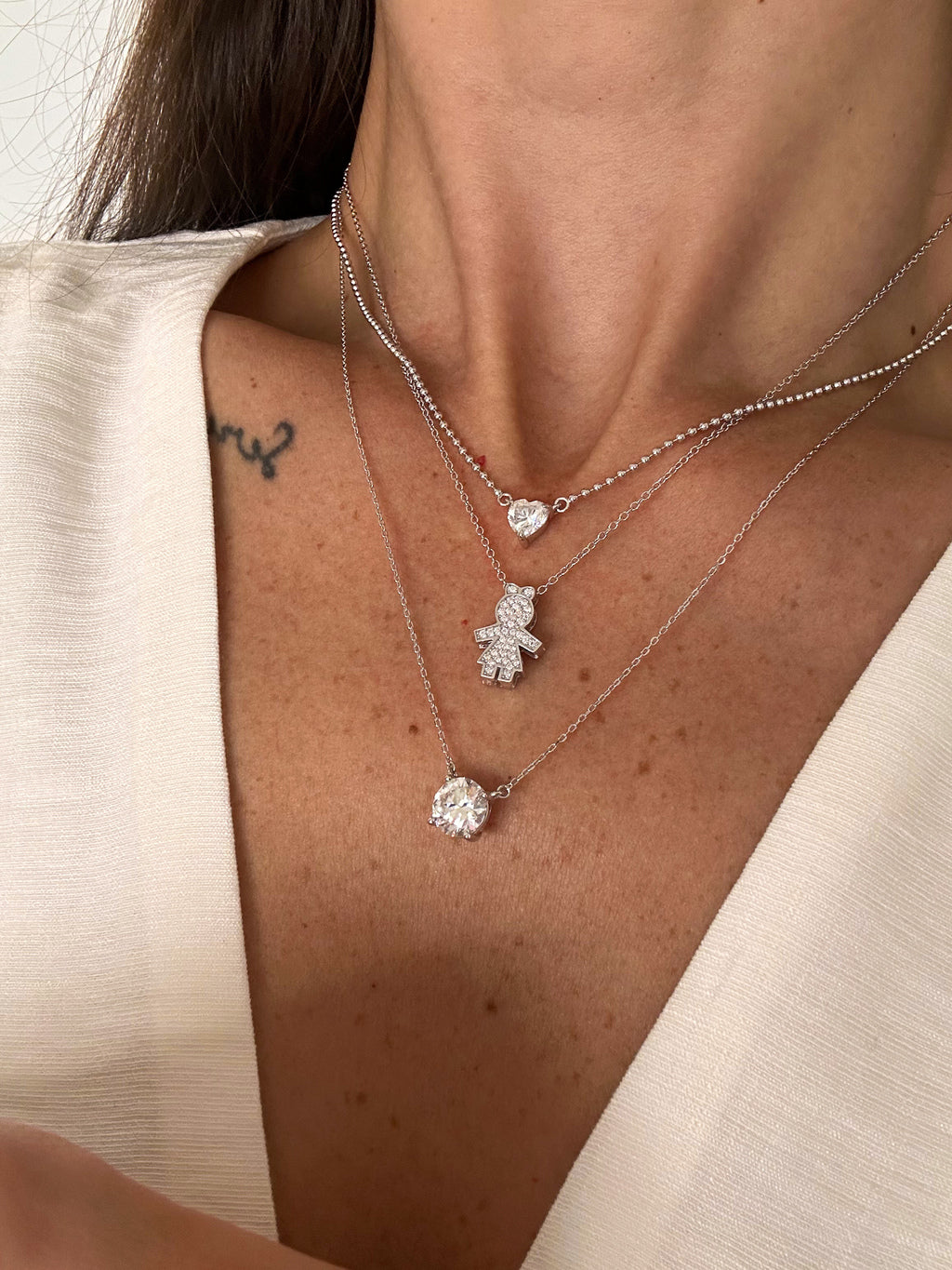 Colar Amelia Moissanite Prata 925