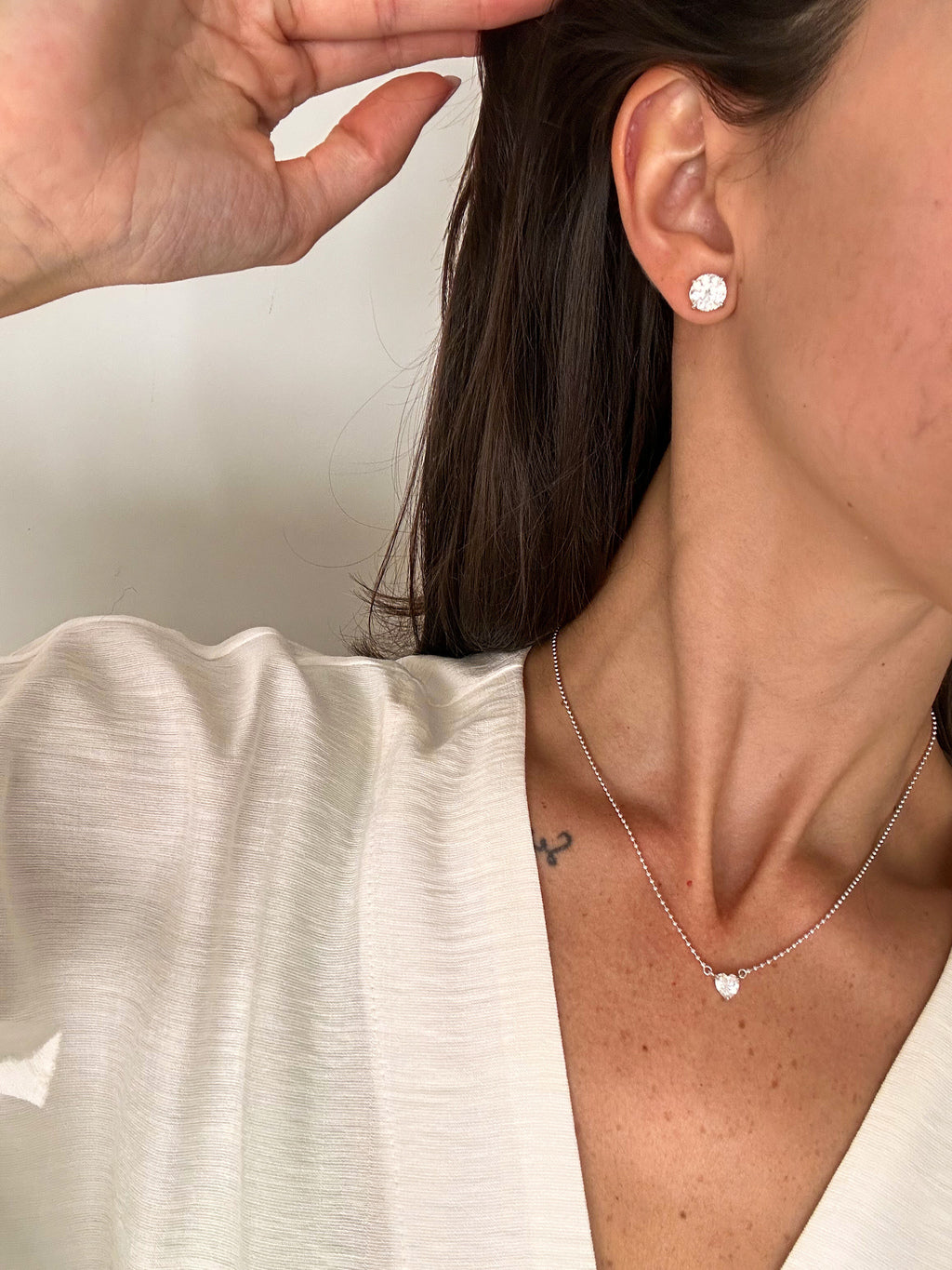 Colar Amelia Moissanite Prata 925