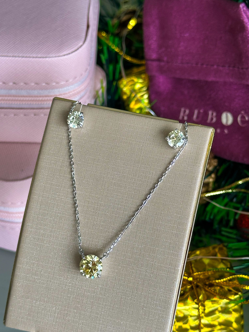 Colar Clair Yellow Fancy Prata 925