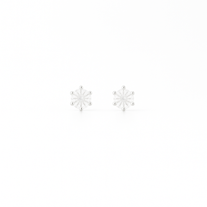 Brinco Esme Moissanite 5mm Prata 925